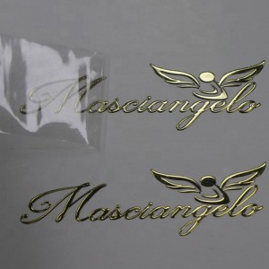 Etiqueta engomada de la etiqueta engomada de la etiqueta engomada de la etiqueta engomada de la etiqueta engomada metálica del producto metálico 3D